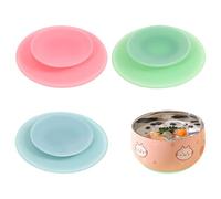 HOUDERCO 3Pcs Suction Pads for Plates Portable and Lightweight Cutlery Suckers for Elderly Non Slip Dinner Plate Fixing Safe Reusable Easy to Use