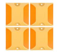 HOUDERCO 4 Pcs Reflective Driveway Markers Double-sided Automotive Safety Reflectors for Enhanced Night Visibility Sturdy Raised Road Studs for Driveways High Visibility Pavement Markers