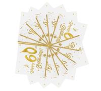 HOUDERCO 40pcs Stamped Birthday Napkins Party Supplies Happy Birthday Dinner Napkins for Party Decorations Events