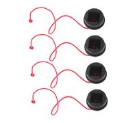 HOUDERCO 4Pcs Black Rubber Snooker Chalk Holder Pool Chalk Case Portable Billiard Cue Holder Small Pool Table Accessory for Snooker and Billiard Supplies