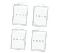 HOUDERCO 4Pcs Brush Heads Case Durable Electric Toothbrush Head Storage Box Compact and Portable for Travel Business Trips Gym Use Fits