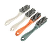 HOUDERCO 4pcs Clothing Cleaning Tool Long Handle Laundry Brush for Shoes Bags More Convenient Dirt Eraser for Clothes Shoes Beds Floors Bathtubs Random Color