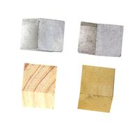 HOUDERCO 4pcs Density Cube for Science Education Iron Copper Aluminum Wood Blocks with Plastic Storage Same for Physics Experiment Specific Gravity Measurement Tool