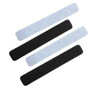 HOUDERCO 4Pcs Felt Bulletin Board Strips with Pins Wall Mounted Notice Bars for Office and Home Wear Felt Memo Strips in Black and Light Grey for Classroom and Room Decor