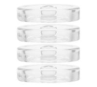HOUDERCO 4pcs Glass Fermentation Weights with Grip Handle for Wide Mouth Jar Fermenting, Heavy Duty Jar Fermentation Weights Suitable for Fermenting Ginger Carrots and Fermented Foods