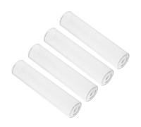 HOUDERCO 4pcs Glass Hydroponic Plant Propagation Tubes with Wooden Stand Decorative Test Tube Flower Vases for Indoor Balcony Garden Compact Floral Arrangement Planters