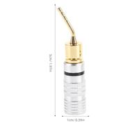 HOUDERCO 4pcs Gold Plated Screw Type Banana Speaker Plugs Wire Connectors with Easy Screw Design Enhanced Signal Transmission Color-coded Polarity for Reliable Audio System Connections