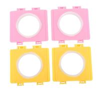HOUDERCO 4pcs Hamster Cage Tunnel Connector Board Pet Cage Supplies for Enrichment Design for Various Tube Configurations Color Randomized