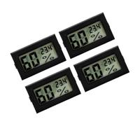 HOUDERCO 4pcs Mini Digital Room Thermometer and Hygrometer with Lcd Display, Accurate Measurement, Compact Abs Design for Fridge and Closet Humidity and Temperature Monitoring