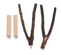 HOUDERCO 4pcs Parrot Branch Talking Parrot Toy Conure Toys Bird Perch Rods Bird Cage Supplies