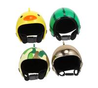 HOUDERCO 4pcs Pet Chicken Helmet Funny Hen Hat for Design Safe for Outdoor Use for Pet Birds Camouflage Watermelon