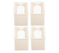 HOUDERCO 4pcs Pigeon Feeder with Large Capacity Durable Design for Convenient Installation Multi Functional Food Container for Pigeon Cage Aviary for Daily Feeding Needs