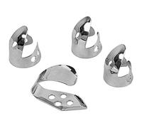 HOUDERCO 4Pcs Silver Metal Guitar Finger Picks Set Holes Multi-Functional Acoustic Guitar and Banjo Thumb Finger Picks Thin Fingertip Protectors