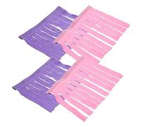 HOUDERCO 4pcs Small Animal Hideout Hammock Tassel Curtain, Hamster Hideout Door Curtain Set for Guinea Pig and Bunny, Pink and Purple Cage Supplies for Indoor Use