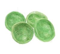 HOUDERCO 4pcs Thickened Jute Bird Nests Handwoven Decorative Faux Bird Nest for Garden Decoration for Cage Decor and Chicken Nesting Durable and Breathable