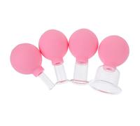 HOUDERCO 4pcs Vacuum Cupping Glasses Suction Therapy Massage Cups for Home Use Aging Cupping Tool Professional Cup