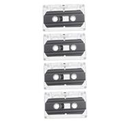 HOUDERCO 4Pcs Vintage Blank Cassette Tapes DIY Recordable Audio Tape Decor for Home Wall Hanging Material Empty for Message Recording