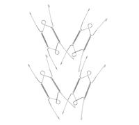 HOUDERCO 4pcs W-Shaped Invisible Spring Wall Plate Hangers for 19-23cm Decorative Trays Wire Plate Holders for Wall Display Vertical Mount Hooks for Home Kitchen Organization