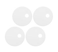 HOUDERCO 4pcs White Plastic Toilet Bolt Covers Caps for Exposed Hardware, Decorative Enhancement with Universal Compatibility, Round Toilet Seat Screw Covers for Bathroom and Home Use