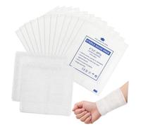 HOUDERCO 50pcs Absorbent Gauze Pads Individually Wrapped Bandaging Supplies for Minor Cuts Burns and Abrasions Breathable Non Stick Gauze Swabs for Home Care and