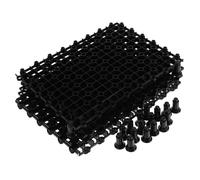 HOUDERCO 5pcs Black Pvc Fish Tank Bottom Filter Plate with 20pcs Nails, Flat and Smooth Multi-function Divider for Aquarium Fish, Safe and Easy to Install
