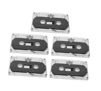 HOUDERCO 5pcs Blank Audio Cassette Tapes Empty for DIY Retro Party Messages Teaching and Voice Recording
