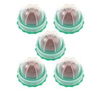 HOUDERCO 5pcs Catnip Lickable Candy Treats for Cats with Sticker Design and Improved Tongue Movement, Natural Catnip Material for Pet Use, Green Colour Cat Snacks