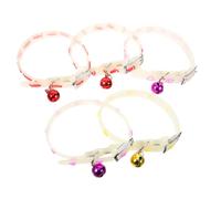 HOUDERCO 5pcs Glowing Pet Collar for Dogs Cats Fluorescent Anti-lost Design Night Safety Accessory Heart Cartoon Styles