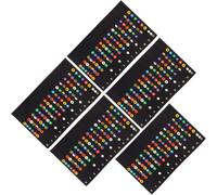 HOUDERCO 5pcs Guitar Note Stickers for Acoustic and Electric Guitar Fretboard, Easy to Read Paper Scale Stickers Designed for Beginner Learning and Practice Random Color