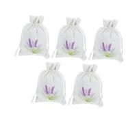 HOUDERCO 5pcs Lavender Sachet Bags Elegant Drawstring Pouches for Candy Jewelry and Party Favors Canvas Versatile Storage for Closets