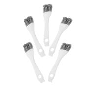 HOUDERCO 5pcs Parrot Cage Brush with Tough Bristles and Broad Brush Face Metal and Plastic Construction for Easy Cleaning of Feeder Trays and Cage Corners of Cockatiels and Parakeets