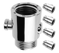 HOUDERCO 5pcs Shower Shut Off Valve Abs Portable Water Control Valve with G1/2" Universal Size for Hose and Bathroom Hose Arm, Resists Deformation, for Showering and Applying Soap