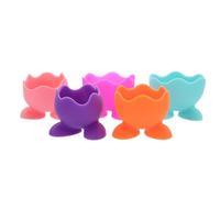 HOUDERCO 5pcs Silicone Powder Puff Rack Storage Stand for Makeup Sponge Egg Holder with Large Capacity Portable Storage, Elegant and Fashionable Design for Earrings and Jewelry Random Color