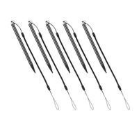 HOUDERCO 5pcs Stylus Pens for Tablet and Phone with High Sensitivity and Anti-loss Spring Rope, Plastic and Aluminum Material, for Brainstorming and Creating on Touchscreen Devices