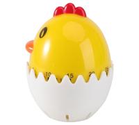 HOUDERCO 60-minute Mechanical Cartoon Eggshell Chicken Timer with Alarm, Kitchen Baking Countdown Reminder for Cooking and Learning, Manual Wind-up Time Management Tool