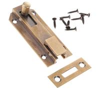 HOUDERCO 6cm Antique Brass Slide Lock Flush Bolt Double Door Latch Security Bolt for Sliding Doors Latches