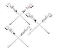 HOUDERCO 6pcs Iron Flask Clamp with Cork Lined Prongs, Universal Lab Stand Holder for Test Tubes, Medicine Bottles, and Beakers - Laboratory Chemistry Equipment Support