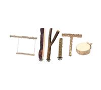 HOUDERCO 6pcs Natural Bird Perches for Parrots Durable Branch Sticks for Swinging Standing Versatile Cage Accessories for Budgies Parakeets Safe Easy to Install