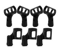 HOUDERCO 7pcs Plastic Threaded Adjustable Microphone Stand Clamp Holder Microphone Clip for Mic Stand Mic Clips Holder Accessories for Studio Podcast Use