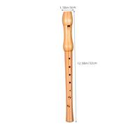 HOUDERCO 8-hole Wooden Soprano Recorder Flute and Beginners, Beechwood Musical Instrument for Early Music Education, Lightweight Childrens Recorder for Learning Rhythm