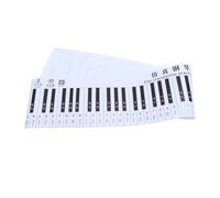 HOUDERCO 88-key Piano Keyboard Practice Guide Paper with Simplified Notation and Fingering Chart, Black and White 1:1 Simulation for Beginners, Music Staff Aid for Learning and Teaching