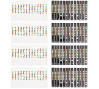 HOUDERCO 8pcs Assorted Colour Guitar Fretboard Sticker Set with Pvc Material, Easy to Remove and Clearly Shows Name and Tone, for Beginners Learning Guitar Notes and Scales