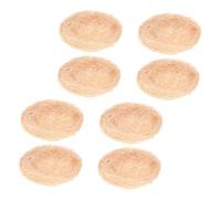 HOUDERCO 8Pcs Decorative Artificial Bird Nest with Natural Thread Lightweight and Durable Nest for Garden Home Easter Wedding and Party Decorations