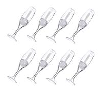 HOUDERCO 8pcs Ml Wine Glass Shaped Lip Gloss Tube Container Portable Plastic Empty Lip Color Tube with Stoppers and Caps for Daily Use
