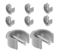 HOUDERCO 8pcs Non-Slip Crutch Tips C-Shape Latch Pin Walking Canes Pin Replacement Parts for Walking Stick Clip Cane Latch for Stability for Walker Accessories and Trekking Pole Accessories