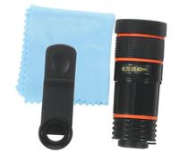 HOUDERCO 8x Mobile Phone Telescope Lens Clip-on Zoomable External Camera Lens for Smartphones Portable Abs Material for Observe Animal Lovers and Tourism
