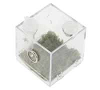 HOUDERCO Acrylic Jumping Spider Enclosure Terrarium Lightweight Durable Small Insect Breeding Box for Spiders Crickets Praying Mantises with High Visibility Observation