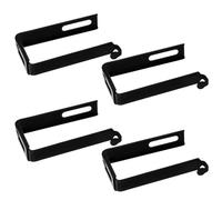HOUDERCO Adjustable Over-the-Door Cabinet Hooks Small Hanging Hooks 4pcs Black Groove Coat Holder for Closet Clothes Suitable for Doors and Partitions
