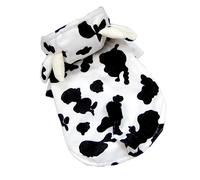 HOUDERCO Adorable Cow Modeling Pet Costume for Dogs Easy to Wear Funny Dog Outfit Material Neat Stitching for Dress-up and Special Occasions