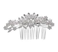 HOUDERCO Alloy Bride Hair Insertion Comb Rhinestone Crystal Bridal Headdress for Wedding Party Prom Engagement Fashion Hair Accessory Gift